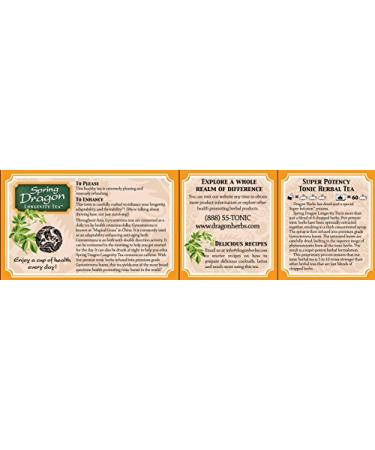Dragon Herbs Spring Dragon Longevity Tea - Caffeine Free, 20 Tea Bags (1.8 oz) - Buy Online on GoSupps.com