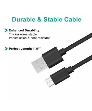 Charger Cable for Waterpik Cordless Pulse Flosser - Micro USB 3.3FT | Portable Teeth Cleaning Accessory - Buy Online on GoSupps.com