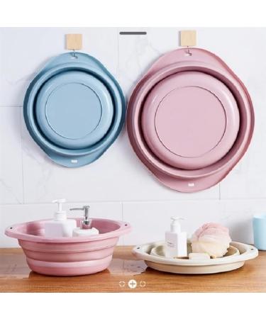 Foldable Washing Up Bowl - Portable Washing Basin - Space Saving Plastic Washtub(Pink-Medium) - Buy Online on GoSupps.com