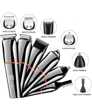 All-in-One Digital Hair Cutting Tool - Men's Electric Trimmer Set for Hair Beard Nose & Eyebrow Grooming - International Shipping Available - Buy Online on GoSupps.com