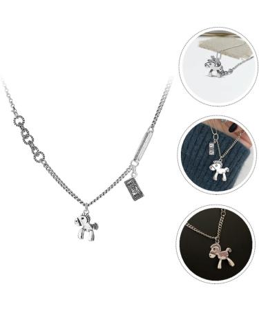 Abaodam 1pc Women's Pony Necklace Mama Necklaces for Women Alloy Neck Pendant Pony Pendant Neck Chain Foal - Buy Online on GoSupps.com