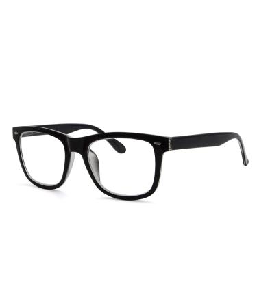 Eyekepper women and men reading glasses with large square lenses and spring hinges black 0.75 diopters