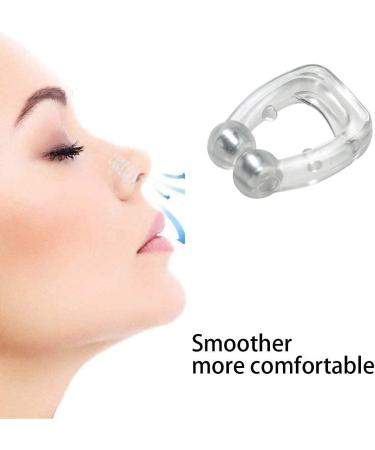 Silicone Magnetic Anti Snoring Clips - Set of 4 | Snore Stopper Nasal Dilator for Men and Women - White - Buy Online on GoSupps.com