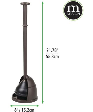 mDesign Bronze Toilet Plunger with Storage Holder Cover Set - Modern Design - Heavy Duty - Hyde Collection - Buy Online on GoSupps.com