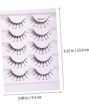 FRCOLOR 5 Pairs Diamond Eyelashes Girls Lashes Natural False Lashes Fluffy Colorful Decor Lash Decor Lash Extensions Fake Eyelashes Natural Look Miss Christmas Fiber Extend - Buy Online on GoSupps.com