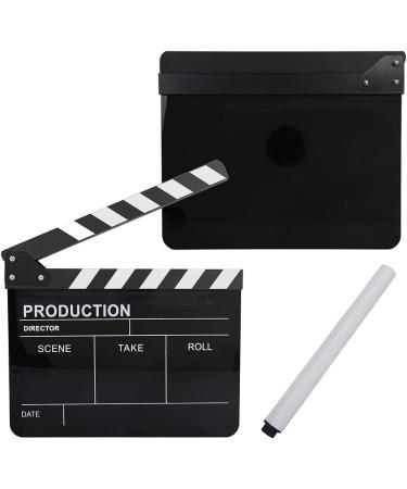 Acouto Acrylic Director Scene Clapperboard with Pen - 11.8 x 9.8 x 0.7inch (Black) - Buy Online on GoSupps.com