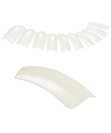 500 SQUARE Tips natural ABS with adhesive surface - 10x 50 pieces each size 0-9