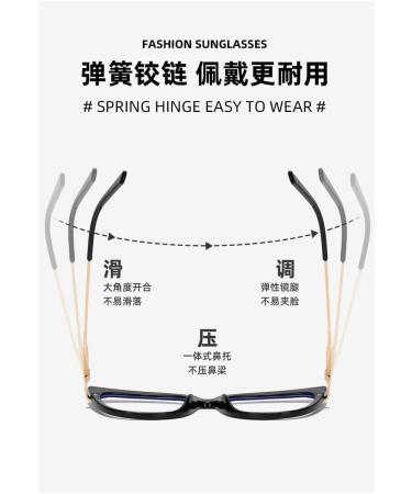 SERONI Metal Temples Cat Eye Blue Light Blocking Glasses for Men & Women - UV Protection 58mm Black Frame - Buy Online on GoSupps.com