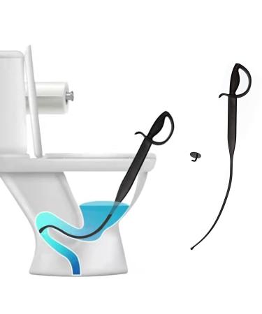 Toilet Sword BETTER-THAN-A-PLUNGER Toilet Drain Snake Drain Clog Remover Bathroom Toilet Plunger w/ Holder Toilet Plunger Drain Opener Drain Snake Plungers for Bathroom Snake Drain Cleaner
