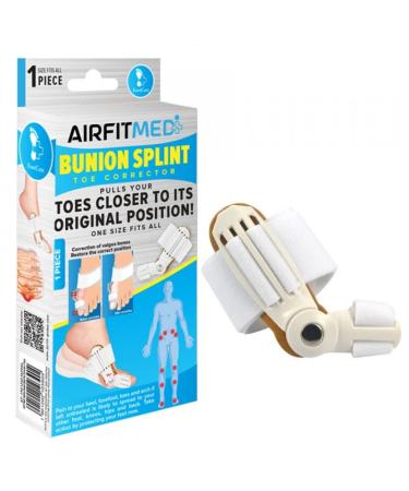 Buy Footcare Bunion Splint Toe Corrector - Adjustable Orthopedic Big Toe Relief for Men & Women | Effective Hammer Toe Straightener with Silicone Pad - Buy Online on GoSupps.com