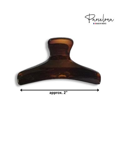 Parcelona French Salon Tortoise Shell Hair Claw Clips- Set of 4 - Buy Online on GoSupps.com
