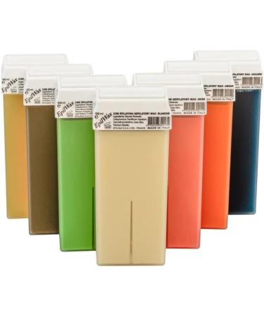 EpilWax Set of 24 Chocolate Wax Cartridges for Hair Removal - Large 100 ml Roll-on Waxing Refills Chocolate 100 ml (Pack of 24) - Buy Online on GoSupps.com