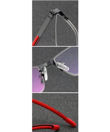 Shop Riccie Photochrome Presbyopia Glasses for Men - Metal Neck Frame Aspherical Resin Diopter +0.25 to +3.0 - International Shipping Available - Buy Online on GoSupps.com