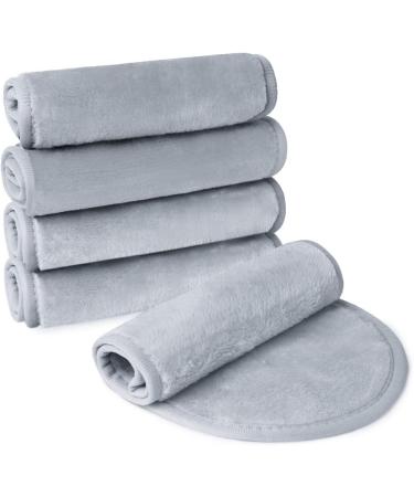 URAQT 5 Pack Face Cloths Make Up Remover Microfibre Face Wipes for Reusable Makeup Remover Cloth Washable Ultra Soft Facial Cleansing Wipe Cloths (Grey) 5pcs-grey - Buy Online on GoSupps.com