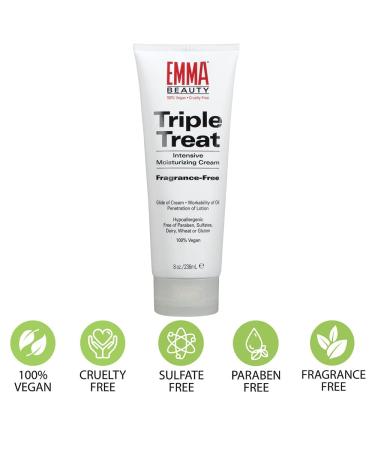 EMMA Beauty Triple Treat Moisturizing Cream | Fragrance-Free Vegan & Hypoallergenic for Dry Sensitive Skin | 8 Oz - Buy Online on GoSupps.com