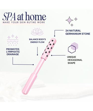 Radiance Roll 24 Germanium Stone Roller | Holistic Skincare for Improved Circulation | Uplift Massaging Beauty - Rose Gold - Buy Online on GoSupps.com