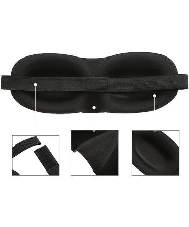 3Pcs Black 3D Contoured Sleep Eye Masks with Adjustable Strap for Men and Women - Perfect for Shift Work, Travel, Naps - Night Blindfold (3 Styles) - Buy Online on GoSupps.com