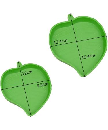 ANZONGYI 2 Pieces Leaf Shape Reptile Food Bowls Food Feeding and Water Dish Plate Used for Tortoise Corn Snake Crawl Pet Drinking and Eating - Buy Online on GoSupps.com