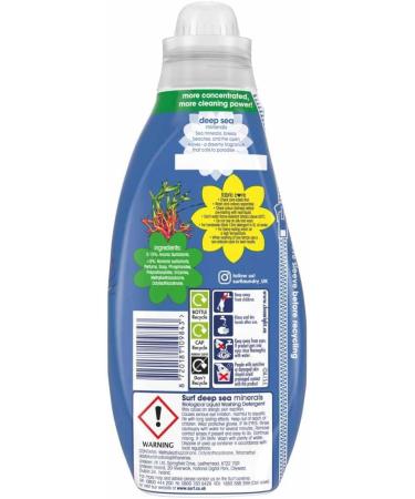 Surf Concentrated Liquid Laundry Detergent 24 Washes 648 ml Deep Sea Minerals Scent + Our Gift for You - Organza Bag Size 9 x 7 x 0.1 cm - Buy Online on GoSupps.com