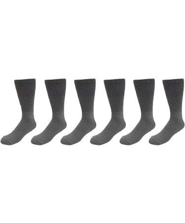 Noble Health Care Diabetic Non Skid Slipper Socks 6 Pack 9-11 Grey - Buy Online on GoSupps.com