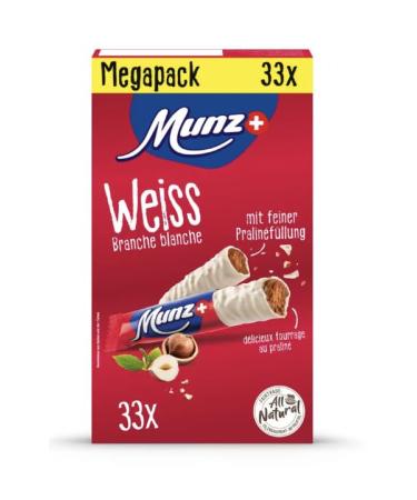 Swiss chocolate branch with hazelnut filling - Fairtrade, palm oil free, 100% Swiss milk, 100% natural (33, White chocolate)
