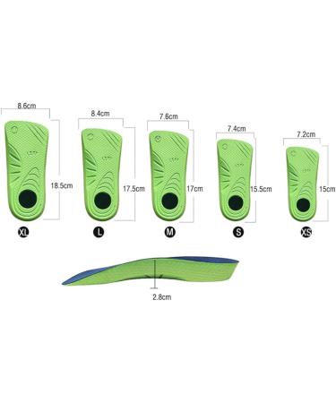 DOITOOL XO Shape Arch Support Insoles for Flat Feet - 1 Pair Green | Men Women Soft Shoe Pads for Leg Correction and Air Feet Comfort - Buy Online on GoSupps.com