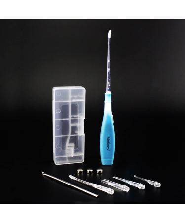 Melleco Upgraded 6.75 Long LED Tonsillith Pick Tonsil Stone Remover Tool Care Set with 4 Attachments + Stainless Steel Pick 1 Case 1 Count (Pack of 1)