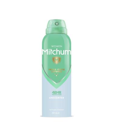 Mitchum Women Triple Odor Defense 48HR Protection Deodorant Spray & Antiperspirant (200ml) Unscented Dermatologist Tested