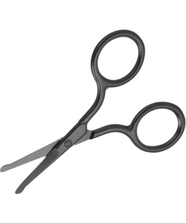 Nose Hair Scissors - Rounded Tip Stainless Steel Trimmer for Eyebrows & Beard Grooming - Easy Grip Design - Buy Online on GoSupps.com