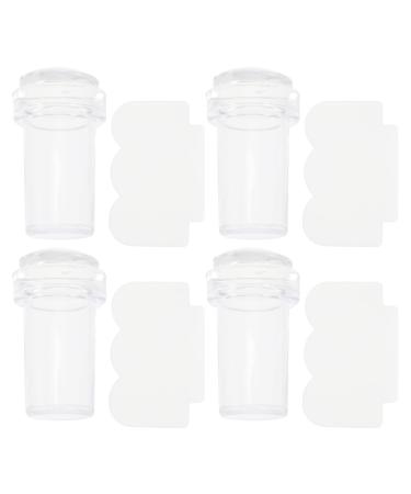 Lurrose 4 pieces nail stamping tool fingernail stamp nail pallets silicone jelly nail precision stamp stamping tools for nail art nail dance scraper silicone child manicure nail polish