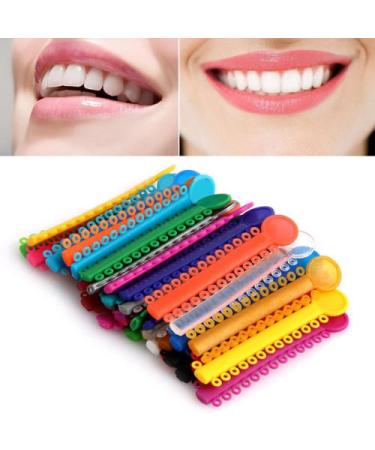 Ocean Aquarius Dental Orthodontics Elastic Ligature Ties Multi Color Rubber Band 1 Pack 1040Pcs