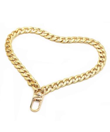WEICHUAN 8" DIY Iron Flat Chain - Wrist Strap Wrist Chain Purse Straps Handbag Chains Accessories (Gold) - Buy Online on GoSupps.com