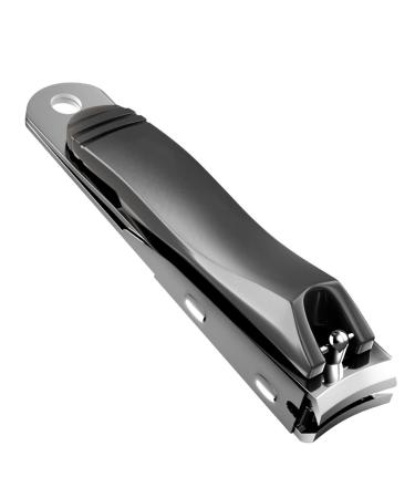 Jeopoom nail clipper stainless steel of high-quality nail cutters curved sound design sharp and without hurt the armor nail clipper suitable for tooth and fingernaw (gray) 1-gray