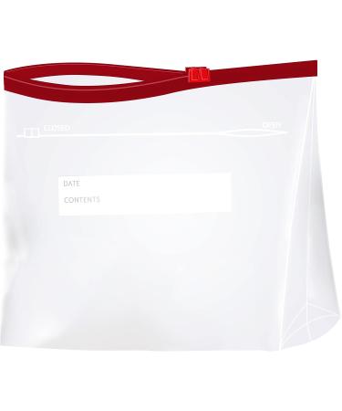 Amazon Basics Slider Quart Food Storage Bags 120 Count - Convenient Reusable Bags for Food Storage | Quart Size, 120 Count | Durable and Leakproof | BPA Free - Buy Online on GoSupps.com