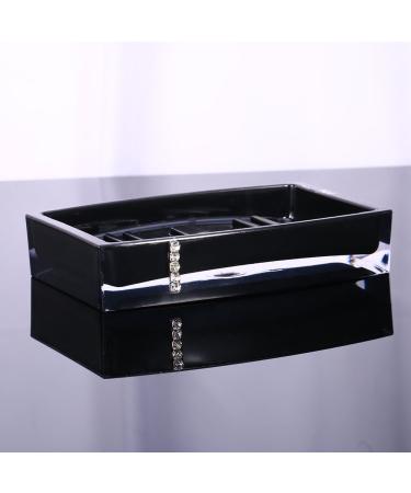 Buy Black 5-Piece Acrylic Bathroom Accessories Set | Stylish Bathing Mug & Toothbrush Holder | International Shipping Available - Buy Online on GoSupps.com