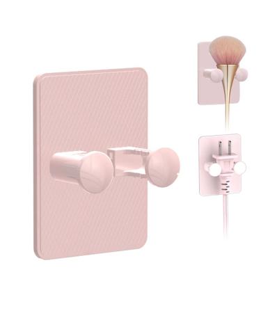 URFEDA 2 Pack Razor Holder Hook Razor Holder without Drilling Toothbrush Holder Universal Holder Cable Hook Razor Holder Shower Self-Adhesive for Razor Towel Kitchen and Bathroom Pink