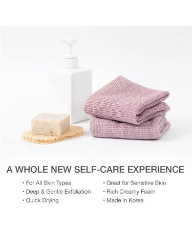 JUNRO Exfoliating Shower Towel (3 Pack) - Soft Purple Nylon Washcloth for All Skin Types - Buy Online on GoSupps.com