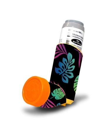 MightySkins Skin for Proventil HFA Asthma Inhaler - Sherbet Palms | Protective Durable and Unique Vinyl Decal wrap Cover | Easy to Apply Remove and Change Styles | Made in The USA Neon Tropics