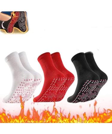 Afiz Turmalin Health Socks 3 Pairs of Self-Warming Tourmaline Socks for Weight Loss Blood Circulation and Foot Massage - Buy Online on GoSupps.com