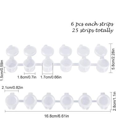 PandaHall 25 Strips Empty Paint Pots - 150 Pots 3ml Mini Storage Containers for Arts & Crafts - Ideal for Classrooms, Schools, Summer Camps & Festivals - Buy Online on GoSupps.com