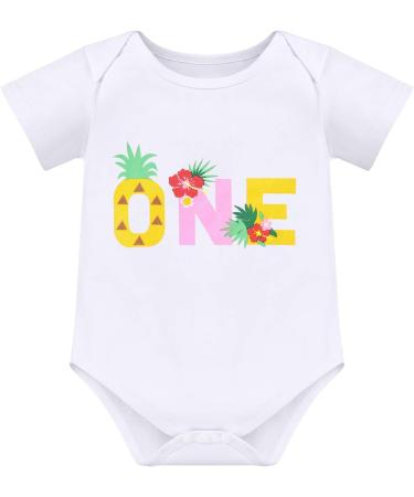 FYMNSI Baby Girl 1st Birthday Outfit - Flower Printed Short Sleeve Romper, Tutu Skirt, Crown Headband 3pcs Set - 1 Year Yellow + Pink - Buy Online on GoSupps.com