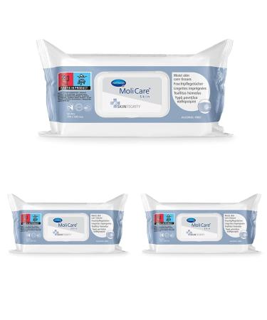 MoliCare Skin Cleansing Wipes - Cleanse Tissues 50 pieces 20 x 30 cm incontinence care product (pack of 3) 50 pieces (pack of 3)