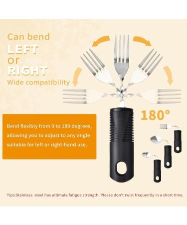 Dewedrt 4pcs Bendable Cutlery Disabled Utensil Adult Weighted Utensils Elderly Built Adults Adaptive Tableware Gadgets - Buy Online on GoSupps.com