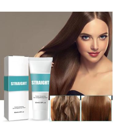 zengxiaoyun 1Pcs Protein Correcting Hair Straightening Cream - Silk & Gloss Hair Straightening Cream  Nourishing Fast Smoothing Collagen Hair Straightener Cream for All Hair Types
