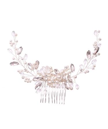 MAGICLULU Pearl Comb Hair Side Comb Bride Hairpin Comb Pearl Hair Pin Wedding Hair Accessories Wedding Hairpin Bridal Headdress Bride Headdress Comb Rhinestone Hairpins