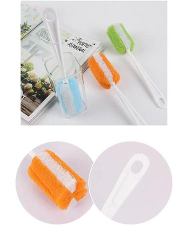 3 Pcs Soft Sponge Bottle Cleaning Brushes Feeding Bottle Scrubber with Plastic Handle for Glass Decanter Feeding-Bottle Wine Bottle - Buy Online on GoSupps.com