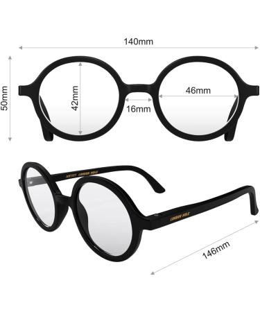 London Mole Eyewear - Stylish Round Reading Glasses | Unisex Cool Readers with Spring Hinges | Matt Black 1.5x - Buy Online on GoSupps.com