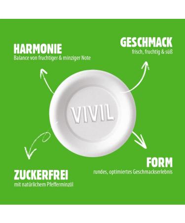 Buy VIVIL Rolls Lime-Mint - Sugar-Free & Vegan Fruity Pastilles (30 Rolls) - International Shipping Available - Buy Online on GoSupps.com