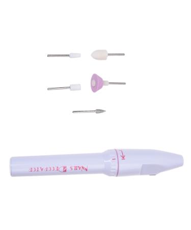 Bstepompre 5 Bits Electric Manicure Nail Drill File Grinder Grooming Kit