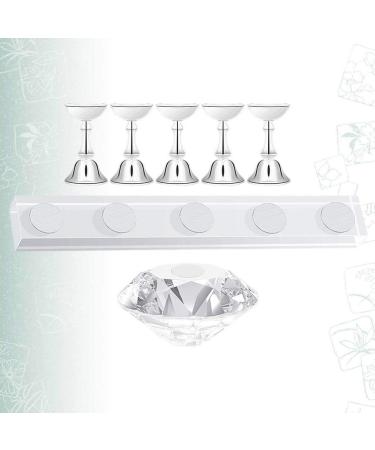 Lurrose 7Pcs Nail Art Display Stand - Wood Nail Tips Holder & Crystal Fingernail Practice Stand for DIY Nail Art - International Shipping Available - Buy Online on GoSupps.com